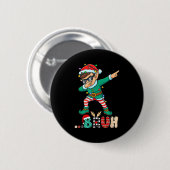 Bruh Dabbing Elf Funny Kids Boys Mens Christmas Ma Ronde Button 5,7 Cm (Voorkant /achterkant)