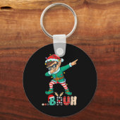 Bruh Dabbing Elf Funny Kids Boys Mens Christmas Ma Sleutelhanger (Voorkant)