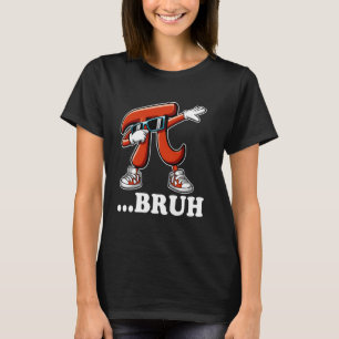 Bruh Dabbing Funny Pi Symbool kinder Jongens Wisku T-shirt