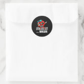 Bruh Dabbing Hart Meme Grappige Zin Bro Kinderen J Ronde Sticker (Tas)