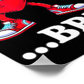 Bruh Dabbing Heart Funny Kids Boys Mens Valentine Poster (Hoek)