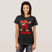 Bruh Dabbing Heart Funny Kids Boys Mens Valentine  T-shirt (Voorkant volledig)