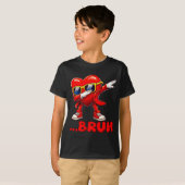 Bruh Dabbing Heart Funny Kids Boys Mens Valentine  T-shirt (Voorkant volledig)