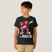 Bruh Dabbing Heart Funny Kids Boys Mens Valentine  T-shirt (Voorkant volledig)
