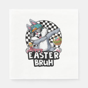 Bruh Dabbing Konijn Paasdag Eieren Dab Jongens Mei Servet