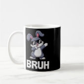 Bruh Dabbing Rabbit Bunny Happy Easter Day Egg Boy Koffiemok (Links)