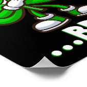 Bruh Dabbing Shamrock - Grappige St. Patrick's Dag Poster (Hoek)