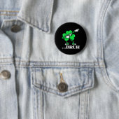 Bruh Dabbing Shamrock Grappige St. Patrick's Dag T Ronde Button 5,7 Cm (In situ)