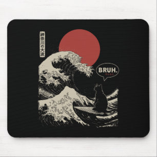 Bruh.' De Grote Golf Kanagawa Grappige Japanse Sur Muismat