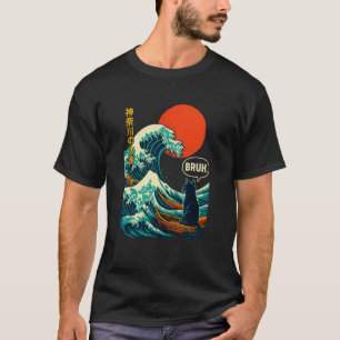 Bruh De Grote Golf Kanagawa Grappige Japanse Surfi T-shirt