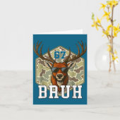 Bruh Deer 67 Funny Deer Hunting Camo Hat Youth Tee Kaart (Gele Bloem)