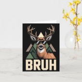 Bruh Deer Funny Deer Hunting Camo Hat Youth Kids S Kaart (Gele Bloem)