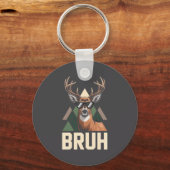 Bruh Deer Funny Deer Hunting Camo Hat Youth Kids S Sleutelhanger (Voorkant)