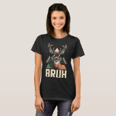 Bruh Deer Funny Deer Hunting Camo Hat Youth Kids S T-shirt (Voorkant volledig)