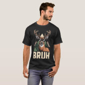 Bruh Deer Funny Deer Hunting Camo Hat Youth Kids S T-shirt (Voorkant volledig)