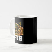 Bruh Deer Funny Deer Hunting Camo Hat Youth Teens Koffiemok (Voorkant links)