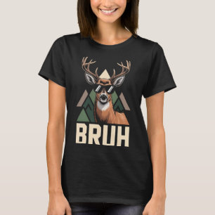 Bruh Deer Grappig Hert Jacht Camo Hoed Jeugd Kinde T-shirt