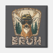 Bruh Deer Hunter Funny Deer Hunting Camo Men Teens Magneet (Voorkant)