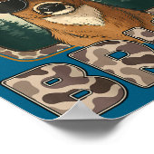 Bruh Deer Hunter Funny Deer Hunting Camo Men Teens Poster (Hoek)