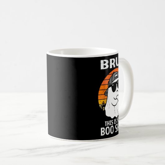 Bruh dit is een aantal Boo Sheet Ghost Halloween M Koffiemok (Voorkant rechts)