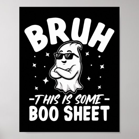 Bruh Dit is een aantal lakens grappig Halloween ko Poster (Voorkant)