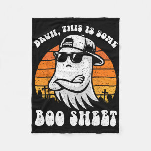 Bruh dit is een of ander boekenblad Funny Hallowee Fleece Deken