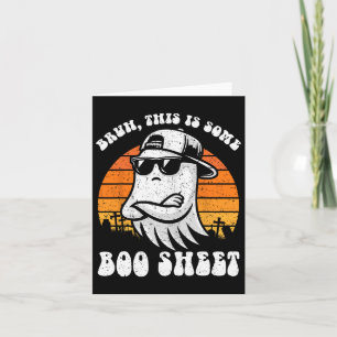 Bruh dit is een of ander boekenblad Funny Hallowee Kaart