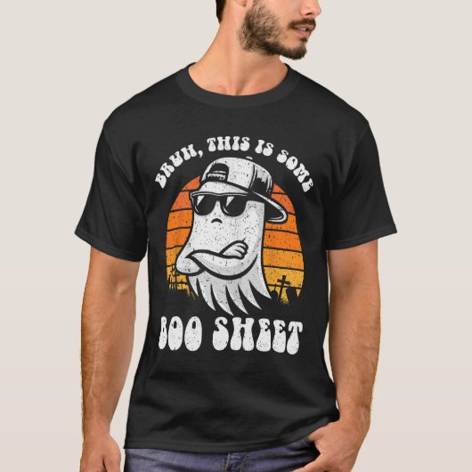 Bruh dit is een of ander boekenblad Funny Hallowee T-shirt (Voorkant)