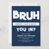 BRUH | Doe je mee? Verjaardag Kaart (Voorkant)