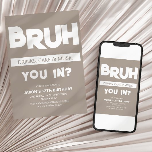 BRUH | Doe je mee? Verjaardag Kaart