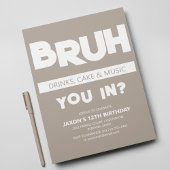 BRUH | Doe je mee? Verjaardag Kaart