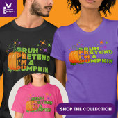 BRUH DOEN ALSOF IK EEN POMPOEN Halloween Glitter H T-shirt
