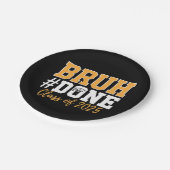 Bruh Done Class of 2025 Afstuderen Afstuderen Papieren Bordje (Gekanteld)