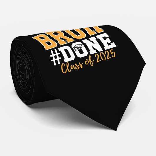 Bruh Done Class of 2025 Afstuderen Afstuderen Stropdas (Opgerold)