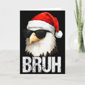 Bruh Eagle Christmas Funny Xmas For Mens Boys  Kaart (Voorkant)