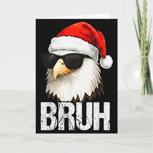 Bruh Eagle Christmas Funny Xmas For Mens Boys  Kaart (Voorkant)