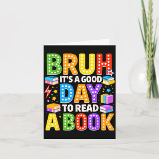 Bruh een goede dag om een boek te lezen cool lezen kaart