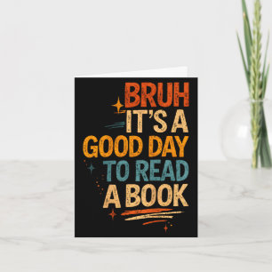 Bruh een goede dag om een boek te lezen cool lezen kaart