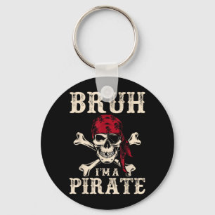 Bruh een Piraat Grappig Luie Halloween Kostuum Fee Sleutelhanger