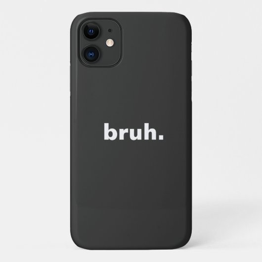 Bruh één woord minimalistisch ontwerp Case-Mate iPhone case (Achterkant)