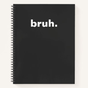 Bruh één woord minimalistisch ontwerp notitieboek