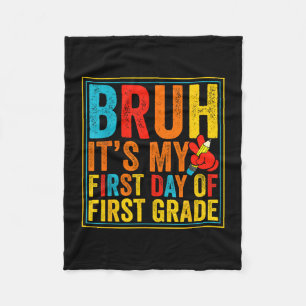 Bruh eerste dag van de eerste klas retro terug naa fleece deken
