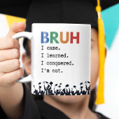 Bruh Funny Afstuderen Gift gepersonaliseerd Tweekleurige Koffiemok