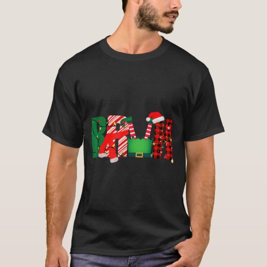 Bruh Funny Christmas For Kids Boys Bruh Xmas Light T-shirt (Voorkant)