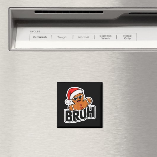 Bruh Funny Christmas Gingerbread Man Teens Boys Ki Magneet (Insitu (Vaatwasser))