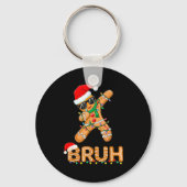 Bruh Funny Christmas Gingerbread Man Teens Boys Ki Sleutelhanger (Voorkant)