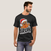 Bruh Funny Christmas Gingerbread Man Teens Boys Ki T-shirt (Voorkant volledig)
