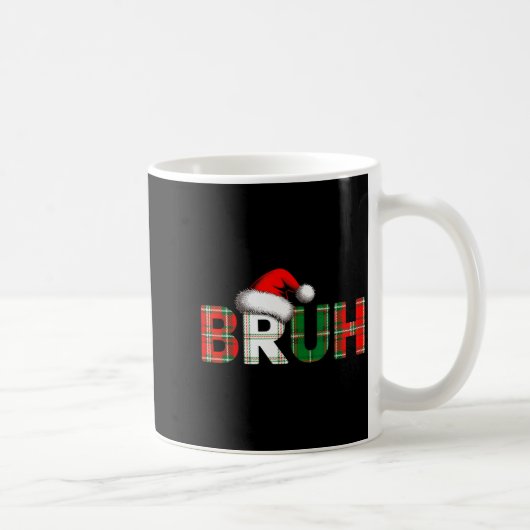Bruh Funny Christmas Meme Xmas Teens Boys Kids Xma Koffiemok (Rechts)