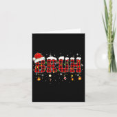 Bruh Funny Christmas Plaid Teens Boys Kids Xmas Pa Kaart (Voorkant)