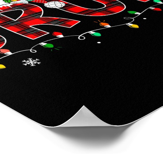 Bruh Funny Christmas Plaid Teens Boys Kids Xmas Pa Poster (Hoek)